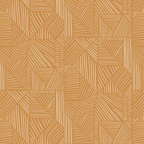 Modern Linear Geometric in Burnt Orange - Medium Scale