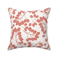 Botanical Foliage / boho Leaf Blender in coral on white