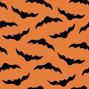 small bats / black on orange