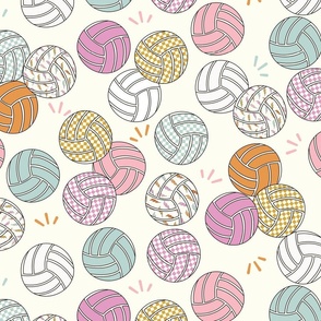 Cheerful VolleyJoy - Cream Background