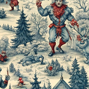 Krampus Toile de Jouy