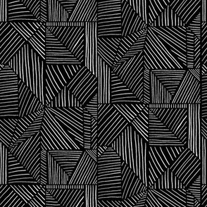 Modern Linear Geometric in Black and White - Small Scale