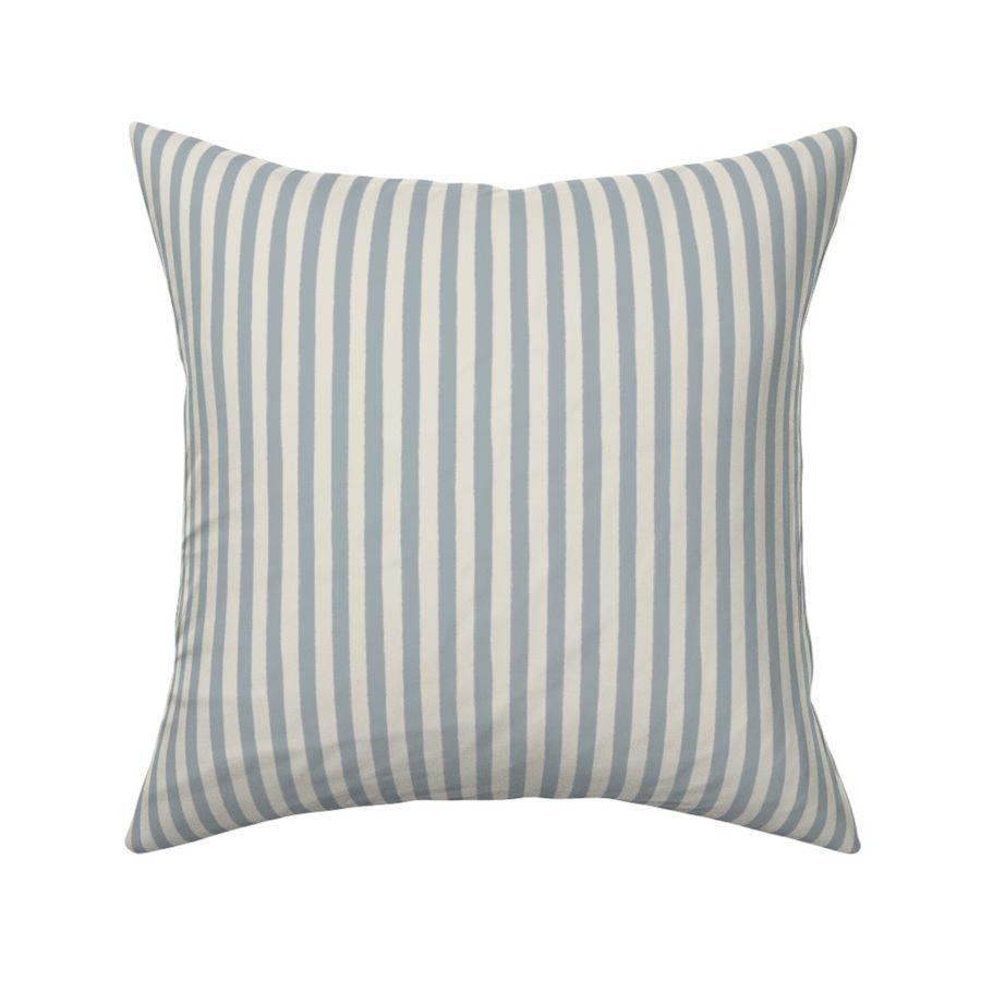 (S) Textured Thin Stripes {Stardew Gray Blue and Pearly White Cream} Minimal Earth Tone Boho Stripe