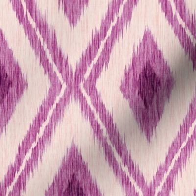 Abstract geometric ikat pattern. Purple and beige