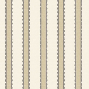 Nantucket Stripe - Tan - Linen Texture Effect