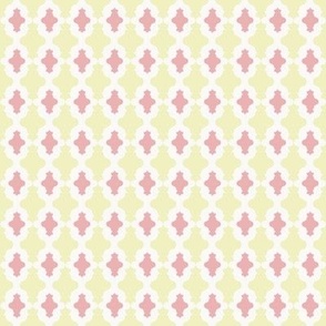 Geometric architectural shapes – strawberry pink vanilla – Small (S) Scale – fits the Ice Cream Neighborhood Collection, indulgent, sweet, playful, modern, quilting, summer