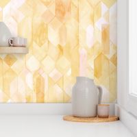 Warm Yellow and light Pink Uneven Geometry Collection