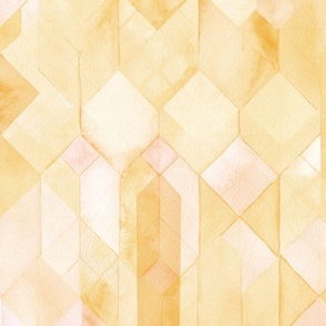 Warm Yellow and light Pink Uneven Geometry Collection