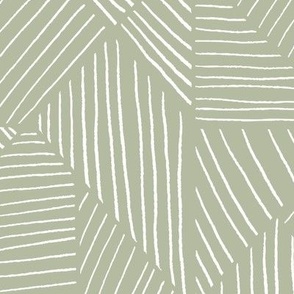 Modern Linear Geometric in Soft Green - Large Scale