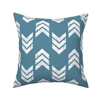 Blue Modern Chic: Textured Chevron Arrows Pattern, Jumbo