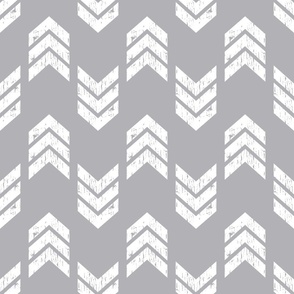 Gray Modern Chic: Textured Chevron Arrows Pattern, Jumbo