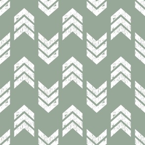 Sage Modern Chic: Textured Chevron Arrows Pattern, Jumbo