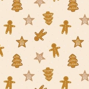 Mini / Gingerbread Man Christmas Cookies Light Brown