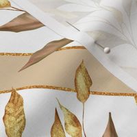 Geometric pattern with golden leaves 21 B