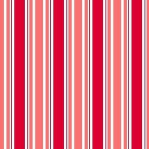 stripes peach and red