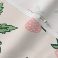 Summer Joy Design: Vibrant Pink Strawberries, Modern Hand-Drawn Fruit