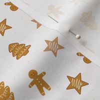 Mini / Gingerbread Man Christmas Cookies Ecru White