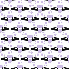 Abstract Purple Lipstick Smiling Mouth pattern