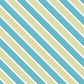 Summer Beach Stripes Hues - Green  & Blue