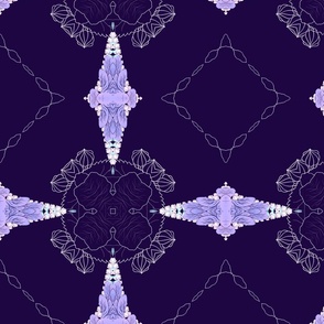 Ilima Pikake Purple | Diamond Nautical Florals
