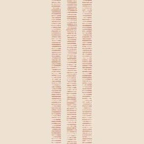 Textured Striped Stripes - Terracotta Red, Very Pale Taupe 02 - Low Volume Minimalist