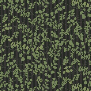 Fern- Dark Academia Green Striped SMALL