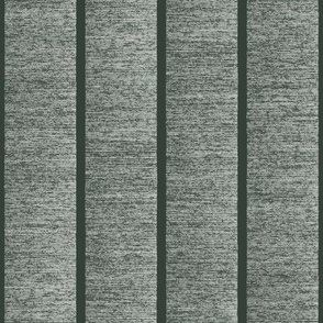2 Inch Vertical Textured Striped Stripes - Extra White, Roycroft Bottle Green - Hand Drawn Variations