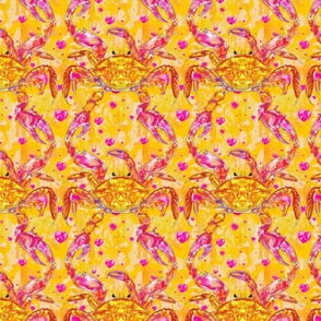Cosmic Convergence: Abstract Fruity Cancer Crab Pattern