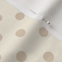 Classic Polka dots in sand and beige blender co-ordinate for bedding, quilting, kids coastal chic