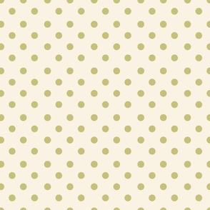 Classic Polka dots in green and beige blender co-ordinate for bedding, quilting, kids coastal chic