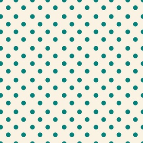 Classic Polka dots in green and beige blender co-ordinate for bedding, quilting, kids coastal chic