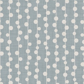 L_Modern Geometric Vertical Lines With Dots Ivory White On French Gray With Subtle Linen Texture