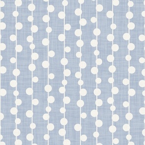 L_Modern Geometric Vertical Lines With Dots Ivory White On Light Blue With Subtle Linen Texture