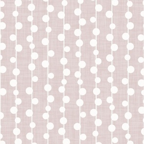L_Modern Geometric Vertical Lines With Dots Ivory White On Warm Coca Beige With Subtle Linen Texture