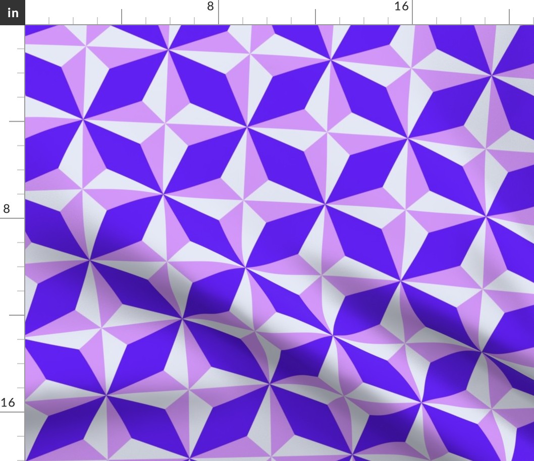 Electric Purple Mid Century Tile Star | Medium