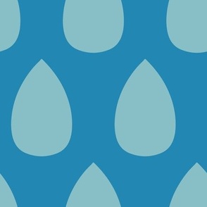 Handdrawn-vintage-light-blue-rain-drops-on-a-minimalist-medium-blue-XL-jumbo
