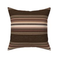 southwestern serape blanket boho stripes in chocolate brown small repeat