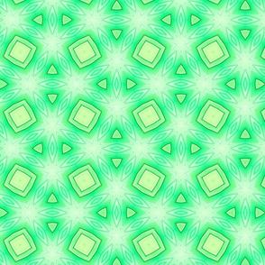Green Hues Geometric Pattern