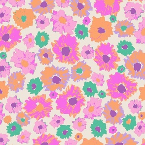 Flower Surface Fun Pastel Hand Painted Floral