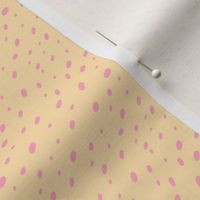 Playful Dots and speckles in yellow & pink