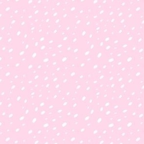 Playful Dots and speckles in pastel pink & white