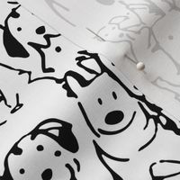 Doodle Dogs - Black and White - Version 2