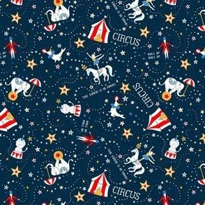 Retro Circus non-directional pattern - small scale