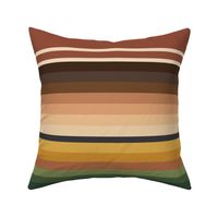 serape stripes southwestern blanket rust color-no woven look