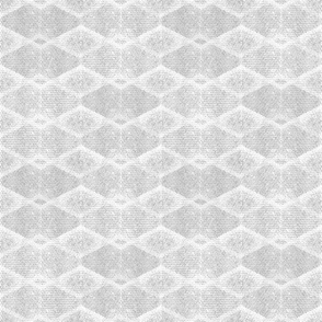 Gray, white textured geometric rhombic pattern.