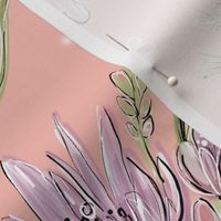Floral Lavender Pink Lily Greenery 