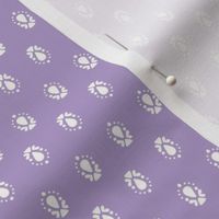 Vintage foulard in lilac and white - mini size
