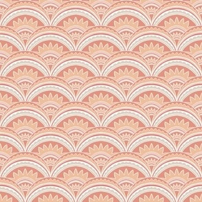 Boho Art Deco 'Mabel' Scallop peach (S) 