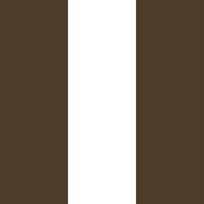   6 “ Stripes in Brown and White (Walnut Brown) 