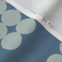 Chic Circles on blue azurre background Scandinavian-Inspired 